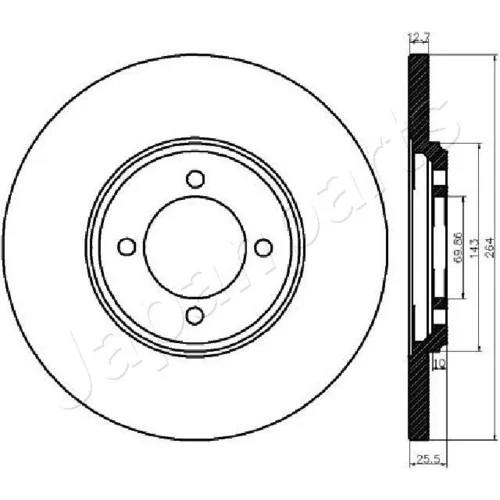 Brzdový kotúč JAPANPARTS DP-0318