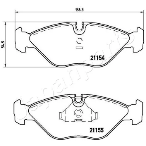 Sada brzdových platničiek kotúčovej brzdy JAPANPARTS PA-0414AF - obr. 1