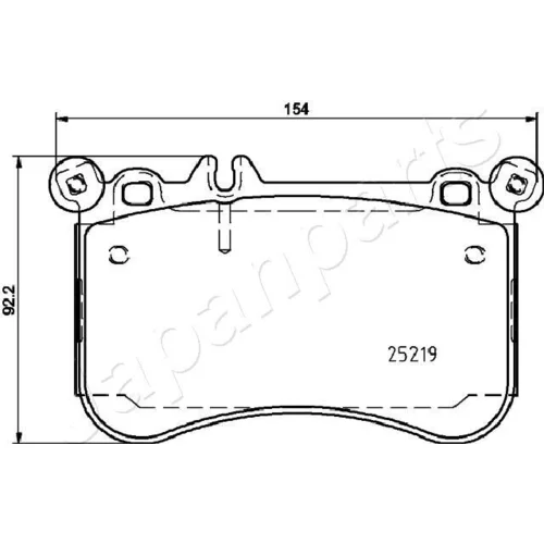 Sada brzdových platničiek kotúčovej brzdy JAPANPARTS PA-0523AF - obr. 1