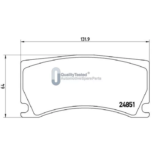 Sada brzdových platničiek kotúčovej brzdy JAPANPARTS PA0656JM - obr. 1