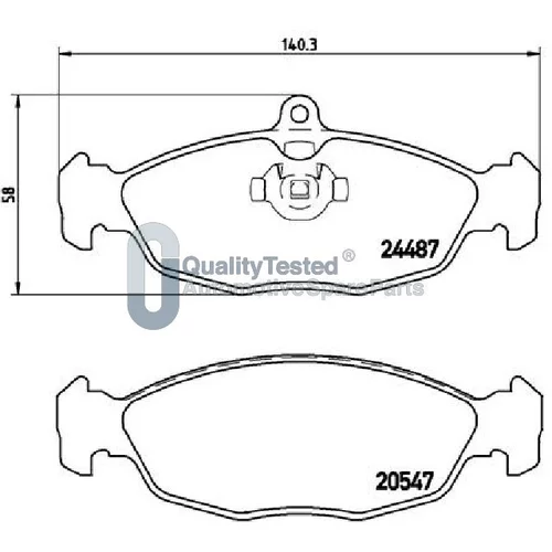 Sada brzdových platničiek kotúčovej brzdy JAPANPARTS PP0315JM - obr. 1