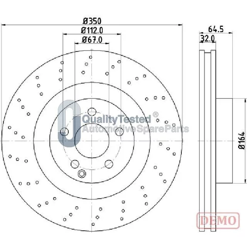 Brzdový kotúč JAPANPARTS DI0543JM