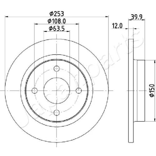 Brzdový kotúč JAPANPARTS DP-0329