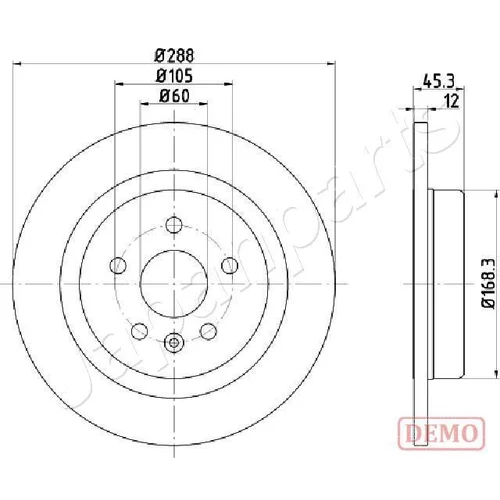 Brzdový kotúč JAPANPARTS DP-0404C