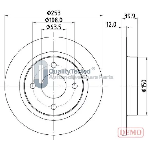 Brzdový kotúč JAPANPARTS DP0329JM