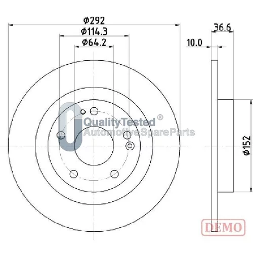 Brzdový kotúč JAPANPARTS DP427JM