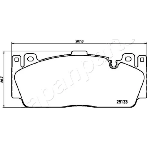 Sada brzdových platničiek kotúčovej brzdy JAPANPARTS PA-0127AF - obr. 1