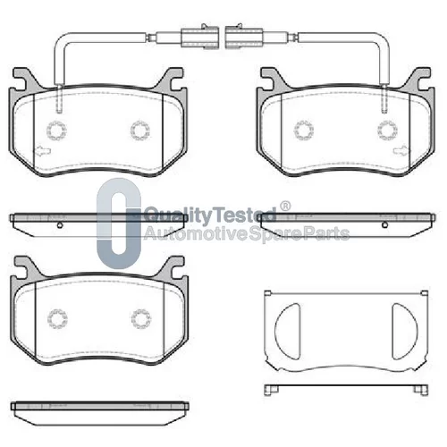 Sada brzdových platničiek kotúčovej brzdy JAPANPARTS PP0204JM - obr. 1