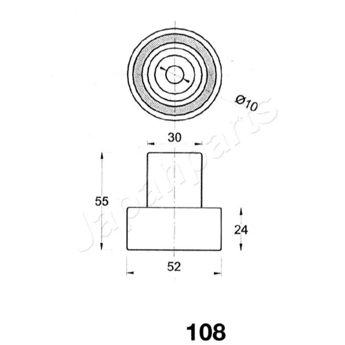 Napinák ozubeného remeňa JAPANPARTS BE-108 - obr. 1