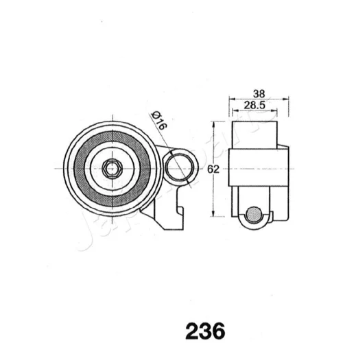 Napinák ozubeného remeňa BE-236 /Japanparts/ - obr. 1