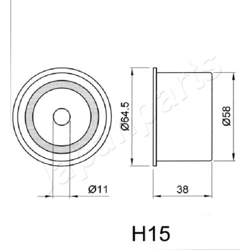 Napinák ozubeného remeňa JAPANPARTS BE-H15 - obr. 1