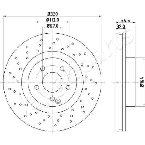 Brzdový kotúč JAPANPARTS DI-0541