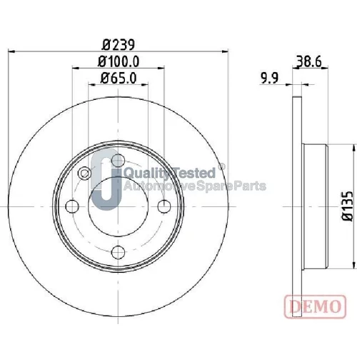 Brzdový kotúč JAPANPARTS DI0937JM