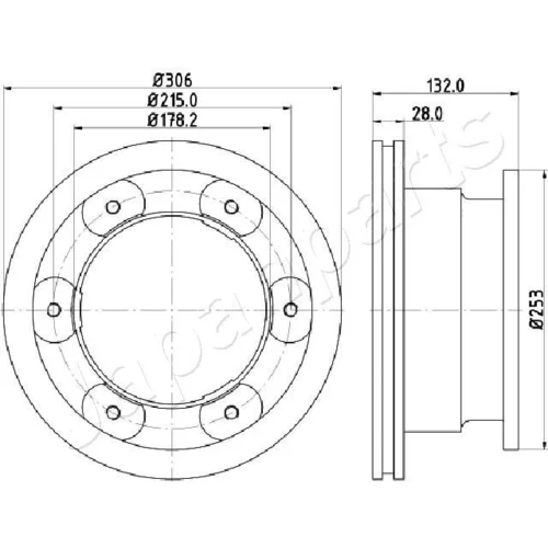 Brzdový kotúč JAPANPARTS DP-0226