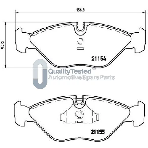 Sada brzdových platničiek kotúčovej brzdy JAPANPARTS PA0414JM - obr. 1