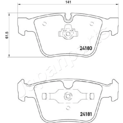 Sada brzdových platničiek kotúčovej brzdy JAPANPARTS PP-0520AF - obr. 1