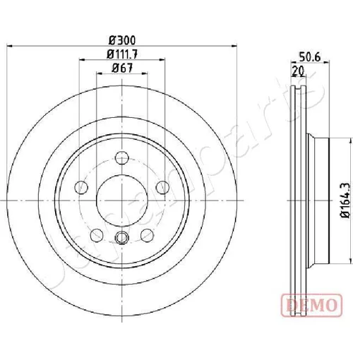 Brzdový kotúč JAPANPARTS DP-0106C