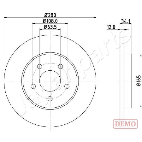 Brzdový kotúč JAPANPARTS DP-0309C