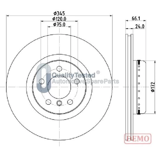 Brzdový kotúč JAPANPARTS DP0104JM