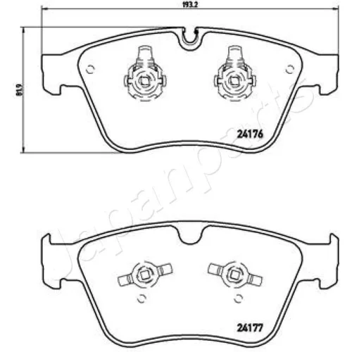 Sada brzdových platničiek kotúčovej brzdy JAPANPARTS PA-0536AF - obr. 1