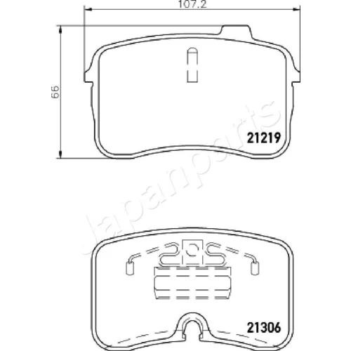 Sada brzdových platničiek kotúčovej brzdy JAPANPARTS PA-0901AF - obr. 1