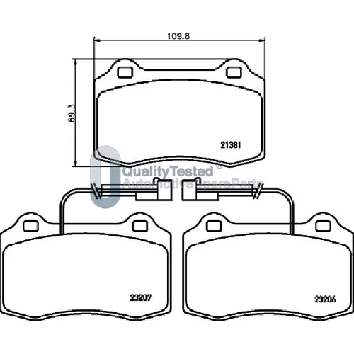 Sada brzdových platničiek kotúčovej brzdy JAPANPARTS PA0201JM - obr. 1