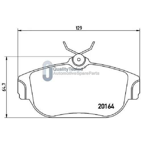 Sada brzdových platničiek kotúčovej brzdy JAPANPARTS PA0328JM - obr. 1