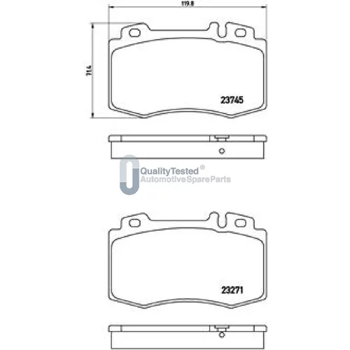 Sada brzdových platničiek kotúčovej brzdy JAPANPARTS PA0510JM - obr. 1