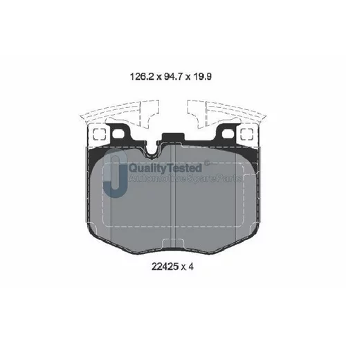 Sada brzdových platničiek kotúčovej brzdy JAPANPARTS PA2029JM - obr. 1