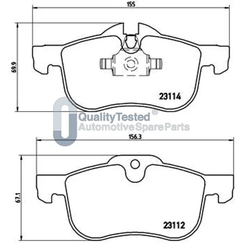 Sada brzdových platničiek kotúčovej brzdy JAPANPARTS PA494JM - obr. 1