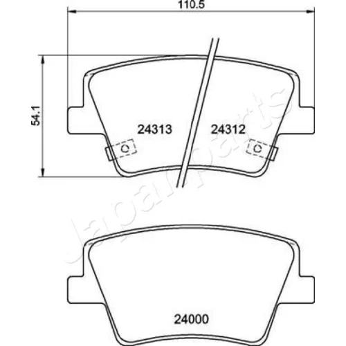 Sada brzdových platničiek kotúčovej brzdy JAPANPARTS PP-H13AF - obr. 1