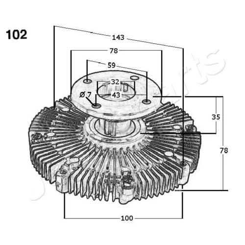 Spojka ventilátora chladenia JAPANPARTS VC-102 - obr. 2