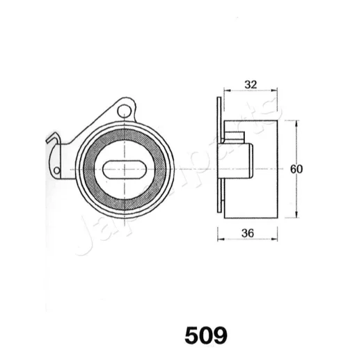 Napinák ozubeného remeňa JAPANPARTS BE-509 - obr. 1