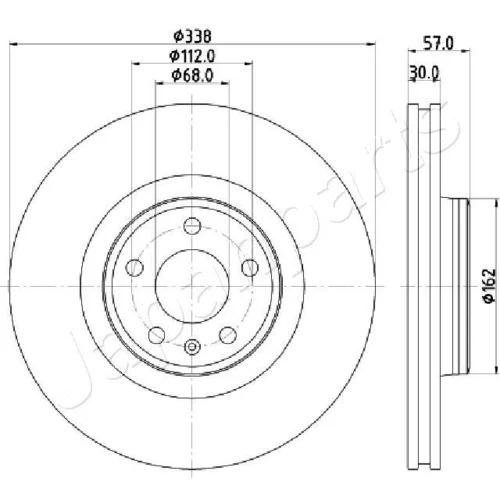 Brzdový kotúč JAPANPARTS DI-0920