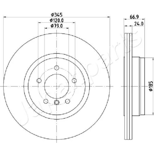 Brzdový kotúč JAPANPARTS DP-0122