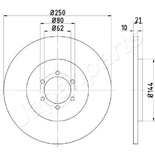 Brzdový kotúč JAPANPARTS DP-0234C