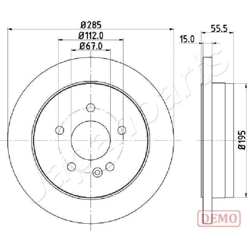 Brzdový kotúč JAPANPARTS DP-0522C