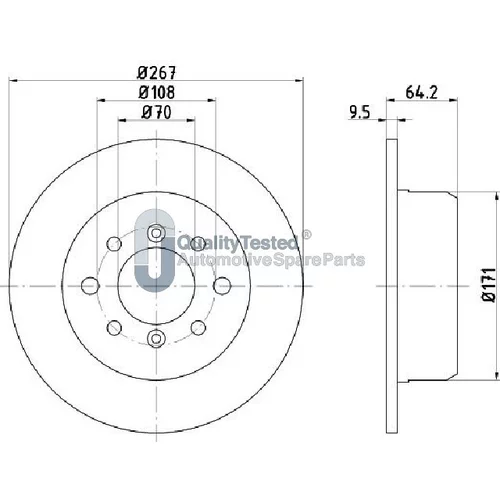 Brzdový kotúč JAPANPARTS DP0235JM