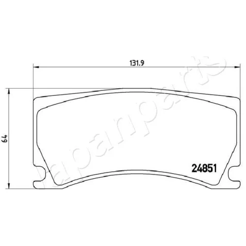 Sada brzdových platničiek kotúčovej brzdy JAPANPARTS PA-0656AF - obr. 1