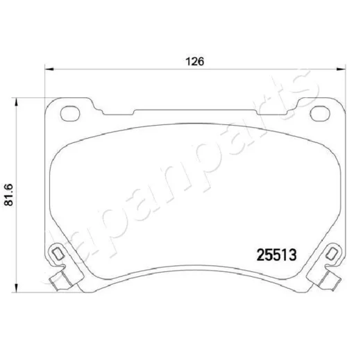 Sada brzdových platničiek kotúčovej brzdy JAPANPARTS PA-H29AF - obr. 1