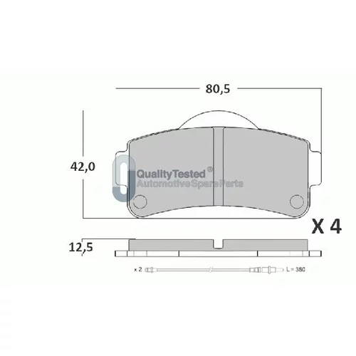 Sada brzdových platničiek kotúčovej brzdy JAPANPARTS PAMC01JM - obr. 1