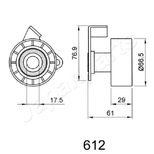 Napinák ozubeného remeňa JAPANPARTS BE-612 - obr. 1