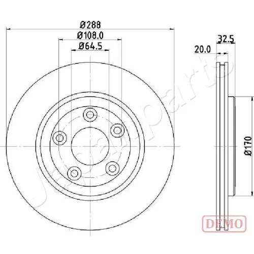 Brzdový kotúč JAPANPARTS DP-0315C