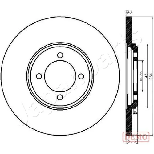 Brzdový kotúč JAPANPARTS DP-0318C