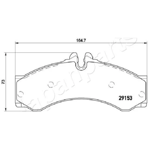 Sada brzdových platničiek kotúčovej brzdy JAPANPARTS PA-0540AF - obr. 1