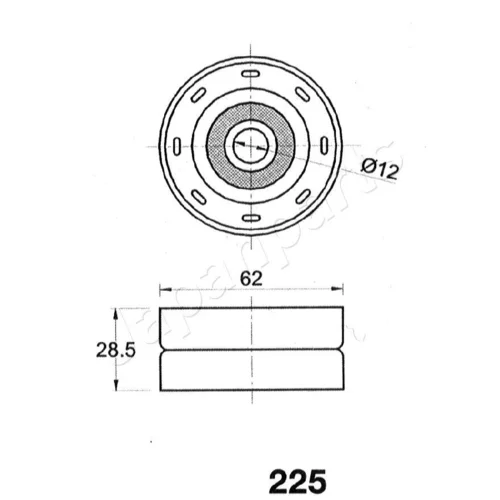 Napinák ozubeného remeňa JAPANPARTS BE-225 - obr. 1