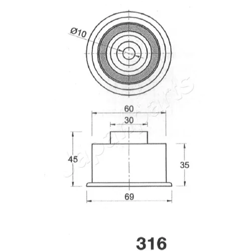 Napinák ozubeného remeňa JAPANPARTS BE-316 - obr. 1