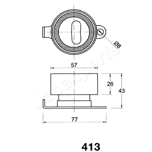 Napinák ozubeného remeňa JAPANPARTS BE-413 - obr. 1