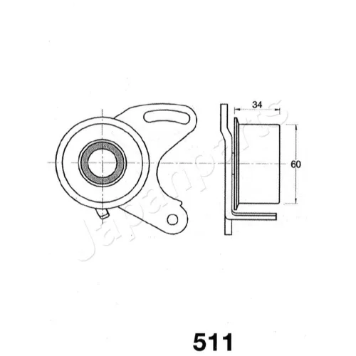 Napinák ozubeného remeňa JAPANPARTS BE-511 - obr. 1