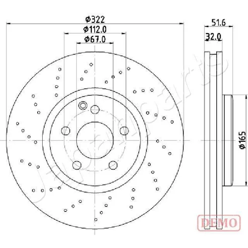 Brzdový kotúč JAPANPARTS DI-0528C